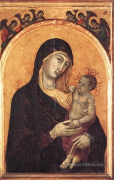  enfant - Vierge à l’Enfant avec Six Angels école siennoise Duccio